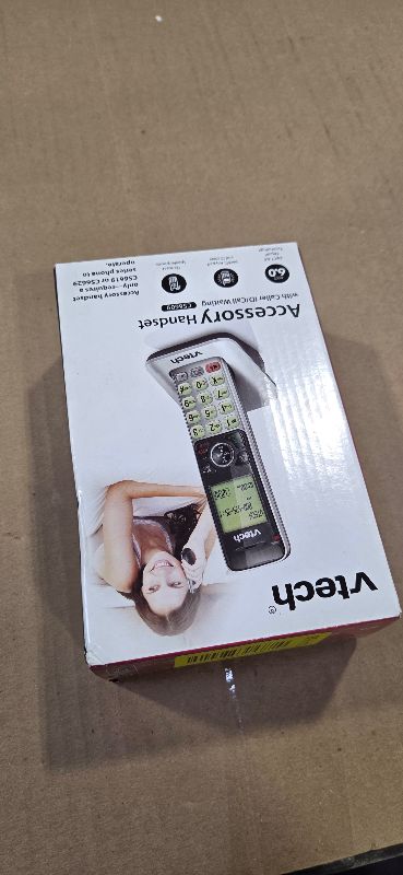 Photo 1 of VTech CS6609 DECT 6.0 Expandable Cordless Accessory Handset Only (Requires Compatible Base: CS6619, CS6629, CS6648, CS6649) - Silver/Black