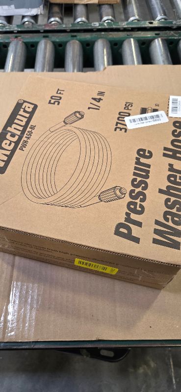Photo 1 of MECHURA Pressure Washer Hose 50 FT, 1/4" Super Flexible Blue Power Washer Hose, 3700 PSI Kink Resistant Pressure Water Hose, M22-14mm Extension Hose Replacement for Home Use