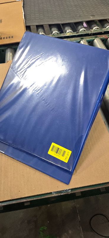 Photo 1 of Samsill Durable 6 inch 3 Ring Binder, Locking D Ring Binder, Customizable Clear View Cover, Blue, Holds 1225 Pages