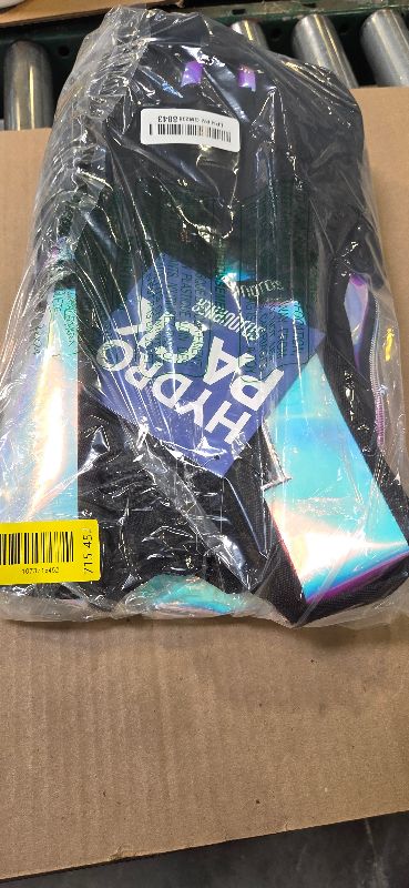 Photo 1 of SOJOURNER Rave Hydration Pack Backpack - 2L Water Bladder Included for Festivals, Raves, Hiking, Biking, Climbing, Running and More (Holographic - Blue)