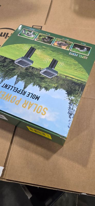 Photo 1 of Letyet 8 Pack Solar Powered Mole Repellent, Ultrasonic Outdoor Pest Repeller for Lawns & Gardens - Waterproof, Chipmunk, Vole, Gopher, Groundhog, Snake Deterrent (Dark Green)