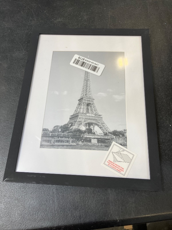 Photo 1 of upsimples 8.5 By 11 Picture Frame, Display Pictures 6x8 with Mat or 8.5 x 11 Without, Wall Hanging Photo Frames, Black, 1 Pack