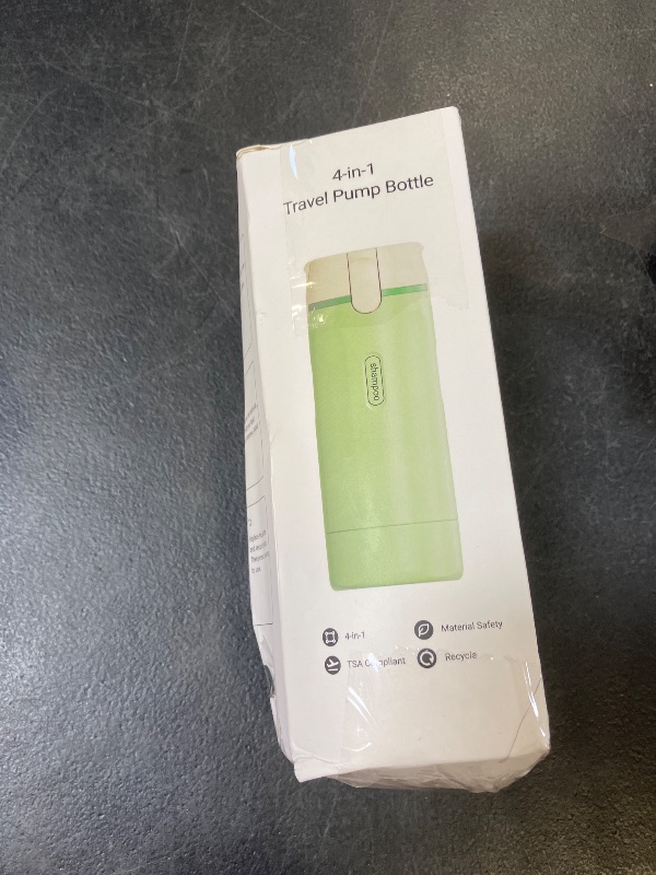 Photo 1 of ZXAPJJD 4 in 1 Travel Dispenser Bottle Leakproof Refillable Travel Bottles for Toiletries Portable Size Containers for Shampoo Lotion Cosmetics Travel Essentials for Women Men (Green)