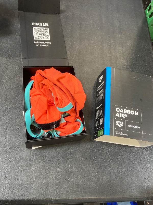 Photo 1 of ARENA Powerskin Carbon Air2 Kneeskin Open Back Women's Racing Swimsuit Full Body Short Leg One Piece Athletic Tech Suit, Sunset Coral, US Size 24