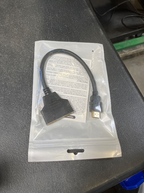 Photo 1 of BATU HDMI Splitter Adapter Cable - Hdmi Splitter 1 in 2 Out Male to Dual Female 1 to 2 Way for HD, LED, LCD, TV, Support Two The Same TVs at The Same Time Mirror Only