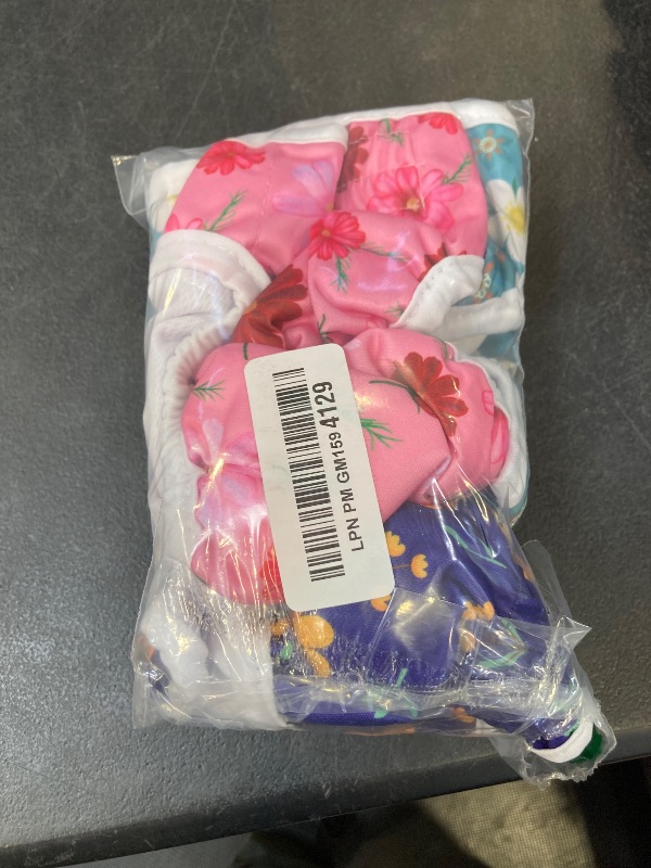 Photo 1 of Pet Soft Washable Female Diapers (3 Pack) Female Dog Diapers, Comfort Reusable Doggy Diapers for Girl Dog in Period Heat (Cute Flower, S)