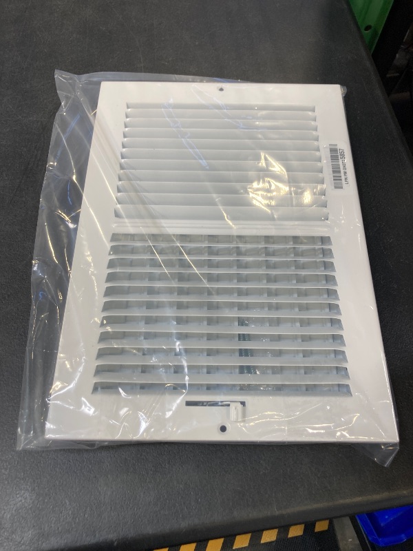 Photo 1 of 12 x 8 Inch [Duct Opening] Air Vent Covers for Wall or Ceiling - High Airflow 2 Way Steel Ventilation - Adjustable Wall/Ceiling Register, 13-3/4 Inch x 9-3/4 Inch [Overall Dimensions]