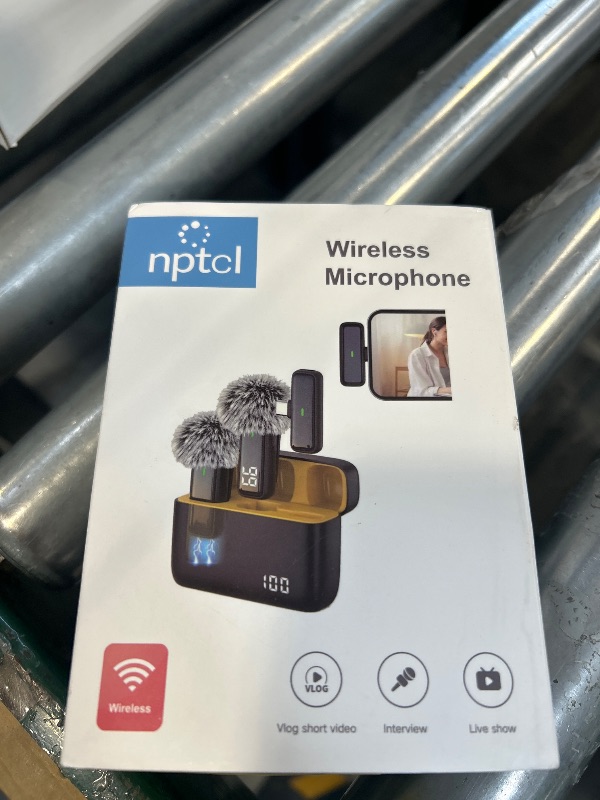 Photo 1 of NPTCL Wireless Lavalier Microphone for iPhone Android Phone - USB Type C Mini Microphone with 24H Charging Case Noise Reduction for Video Recording Vlog YouTube TikTok