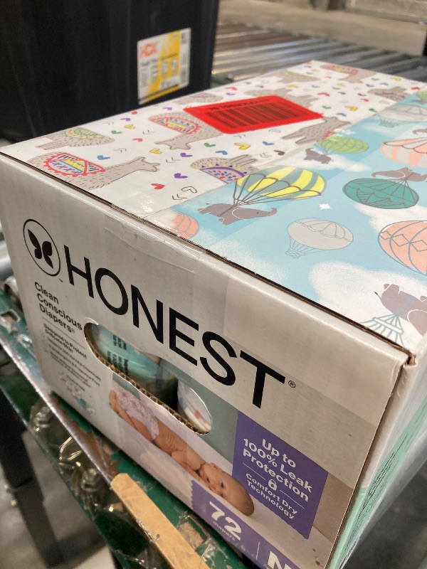 Photo 1 of The Honest Company Comfort Dry Disposable Daytime Diapers for Sensitive Skin, Hypoallergenic, Above It All + All the Alpacas, Club Box Size Newborn 72 Count
