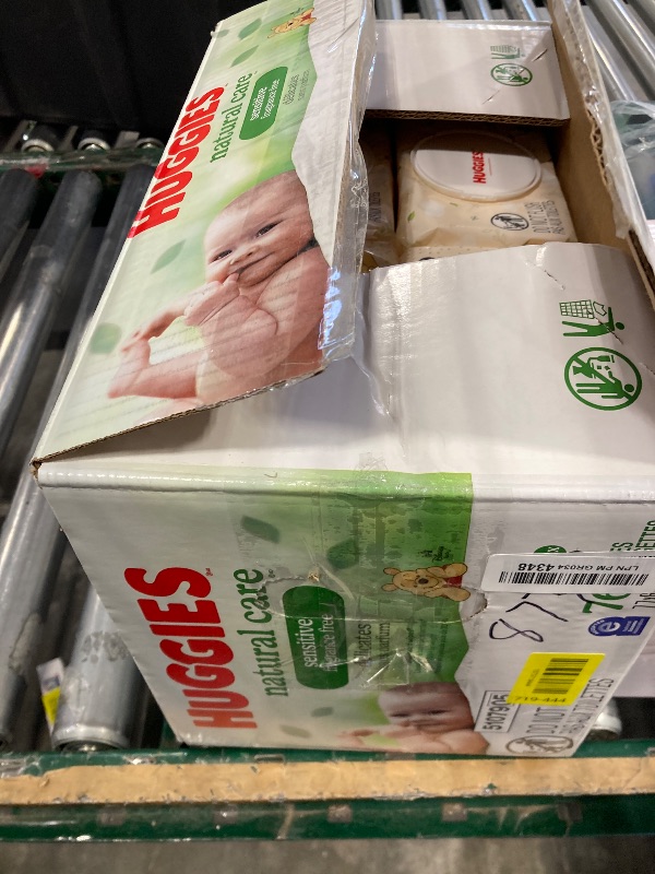 Photo 1 of Huggies Natural Care Sensitive Baby Wipes, Unscented, Hypoallergenic, 99% Purified Water, 12 Flip-Top Packs (768 Wipes Total), Packaging May Vary