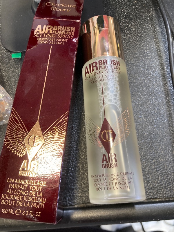 Photo 1 of Charlotte Tilbury Airbrush Flawless Setting Spray - Ultra-Fine Hydrating Mist to Prime & Set Makeup Up to 16Hr – Soothes and Blurs Skin, Waterproof, Wedding Makeup