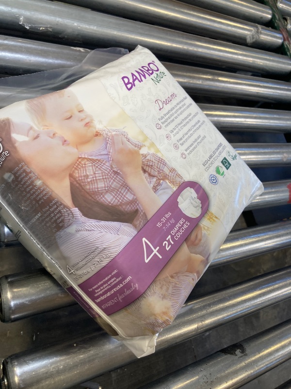 View 2 of Bambo Nature Premium Eco-Friendly Baby Diapers, Size 4 (15-31 Lbs), 27 Count