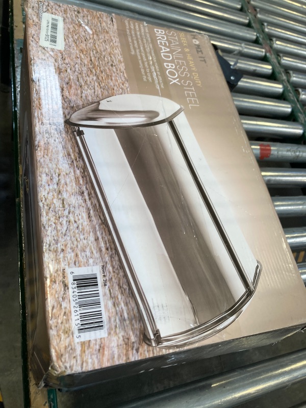 Photo 1 of Home-it Stainless Steel Bread Box for kitchen, bread bin, storage holder 16.5x10x8