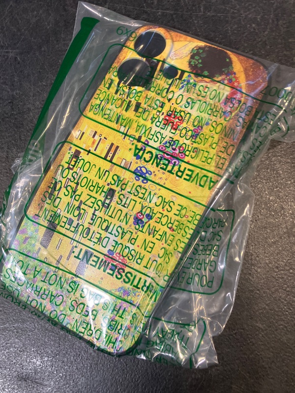 Photo 1 of Berkin Arts Compatible with iPhone 16 Plus Case Silicone Cover with Screen Protector Yellow Lightweight Blooming (Kiss by Gustav Klimt)