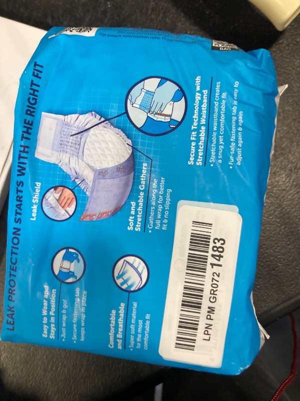 Photo 1 of Hartz Comfitables Disposable Male Dog Wraps with Stretchy Waistband, Extra Small 12 Count