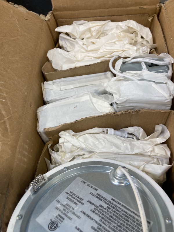 Photo 1 of PHILIPS LED 60W Slim 6-inch Canless Downlight 12-Pack Selectable White Multi-CCT 1000 Lumen (12.5W = 60W) Dimmable No Housing Required