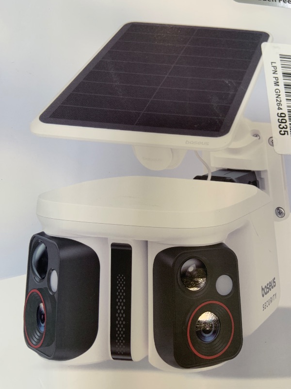 Photo 1 of Baseus X1 Pro Dual-Tracking Solar Security Camera Outdoor Wireless, Dual 3K AI Cameras, 300° Pan, Color Night Vision, 8× Zoom, Local Storage up to 512GB, IP65