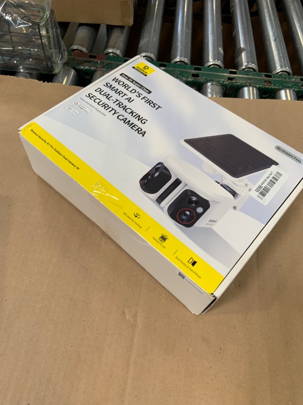 Photo 1 of Baseus X1 Pro Dual-Tracking Solar Security Camera Outdoor Wireless, Dual 3K AI Cameras, 300° Pan, Color Night Vision, 8× Zoom, Local Storage up to 512GB, IP65