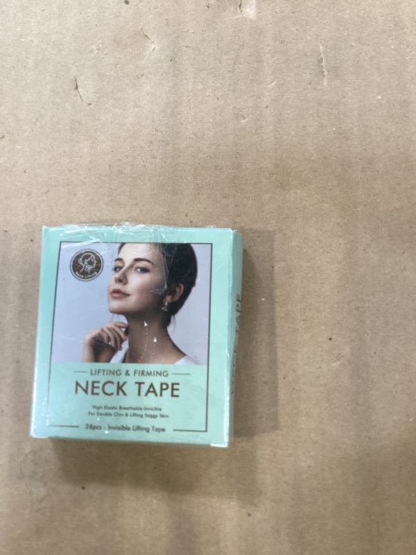 Photo 1 of Neck Lift Tape 28PCS - Invisible Neck Tape Lifting for Double Chin and Sagging Skin - Waterproof Breathable High Elastic Facial V-Line Straps for Lifting