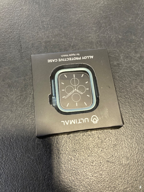 Photo 1 of ULTIMAL Metal Case Compatible with Apple Watch Series 9/8/7 45mm with Back Cover,Military Grade Shockproof Protective Case, Rugged Cover for iWatch 45mm (Blue)