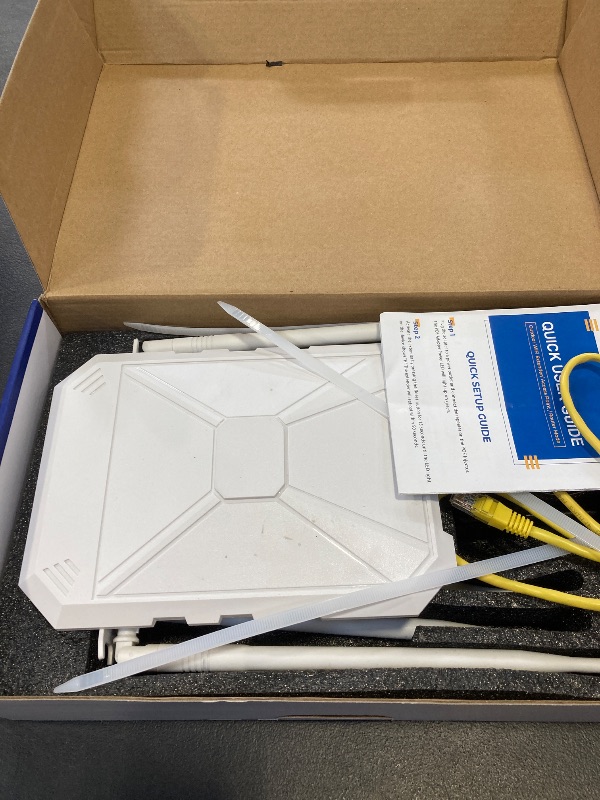 Photo 1 of AX3000 WiFi Extender Signal Booster Outdoor WiFi 6 Extender, Wireless Gigabit Access Point Outdoor, IP67 Weatherproof, with PoE, for Starlink, Camera, Garage, Farm, Yard, RV, Campsite