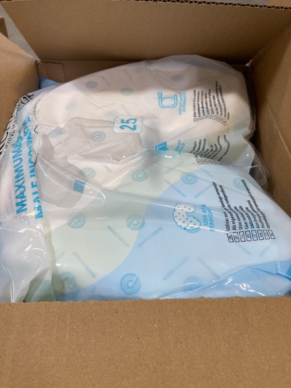 Photo 1 of QuickChange Men's Incontinence Wrap, Maximum Absorbency Catheter Alternative for Males with Reduced Mobility | 17 Ounce Capacity, Adjustable Size, 50-Count