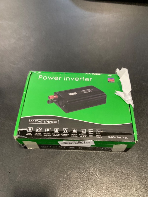 Photo 1 of YSOLX 500W Power Inverter 12V to 110V for Vehicles with Dual Fast Charging 24W USB and 2 AC Outlets, Ideal for Road Trips, Camping, and Vehicle Power Needs?