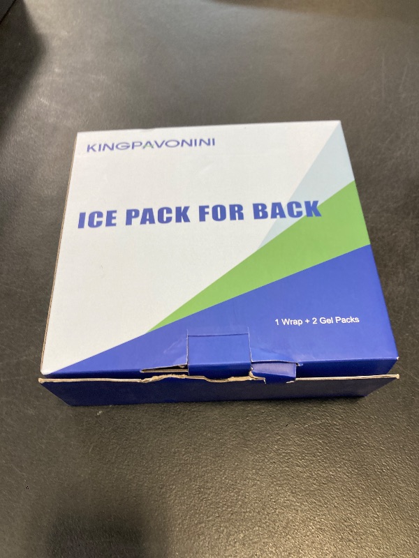 Photo 1 of KingPavonini Extra Large Ice Pack for Back Pain Relief with Extension Strap, 2 Pack Reusable Lower Back Gel Ice Pack Wrap for Lumbar Surgery, Sciatica, Herniated Disc, Coccyx Pain, Cold/Hot Therapy