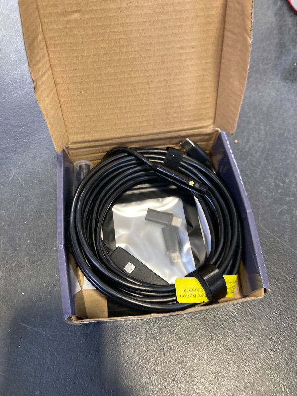 Photo 1 of Endoscope Camera with Light,1920P HD Borescope Tools with 8 Adjustable LED Lights, Endoscope with Semi-Rigid Snake Camera, IP67 Waterproof Inspection Borescope for iOS and Android-16.4ft Dual-Lens