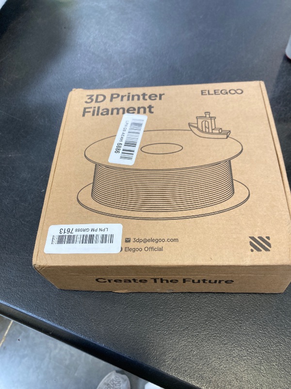 Photo 1 of ELEGOO PLA Filament 1.75mm Black 1KG, 3D Printer Filament Dimensional Accuracy +/- 0.02mm, 1kg Cardboard Spool(2.2lbs) 3D Printing Filament Fits for Most FDM 3D Printers

