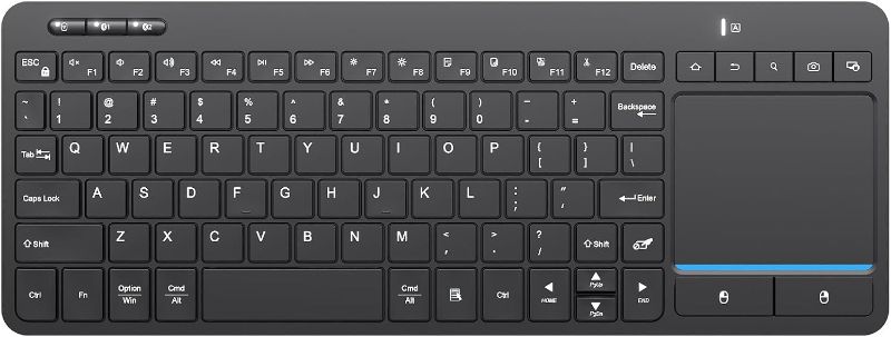 Photo 1 of Multi-Device Wireless Bluetooth Keyboard with Touchpad-Wireless Keyboard with Multi-Touch Big Size Trackpad,Support 3 Devices for PC,Windows, Android, Chrome OS, Laptop, Tablet
