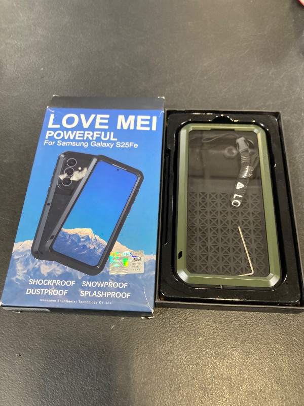 Photo 1 of LOVE MEI Compatible with Samsung Galaxy Z Fold 7 Metal Case, Built-in Kickstand Screen Protector Heavy Duty Military Rugged Shockproof Cover with S Pen Holder Support Wireless Charging (GREEN)