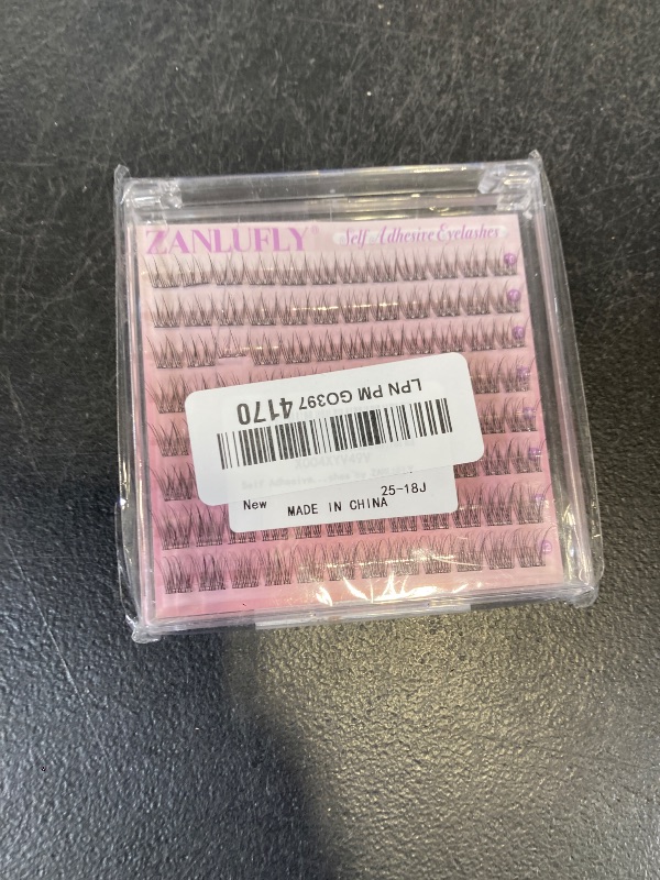 Photo 1 of Self Adhesive Lash Clusters Natural Self Adhesive Eyelashes 10-12mm Short Lash Clusters No Glue Needed DIY Pre-glued Eyelash Clusters Wispy Press on Lashes by ZANLUFLY