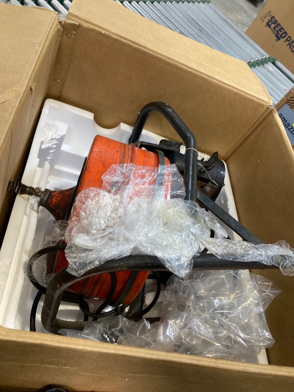 Photo 1 of VEVOR Drain Cleaner Machine 100 FT x 1/2 Inch, Auto Feed Sewer Snake Auger on Wheels, Portable Drain Cleaning Machine with 4 Cutters & Air-activated Foot Switch for 2" to 6" Pipes