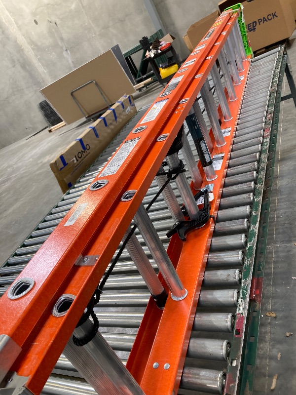 Photo 1 of Louisville Ladder 20-Foot Fiberglass Extension Ladder, 300-Pound Load Capacity, Type IA, L-3022-20PT