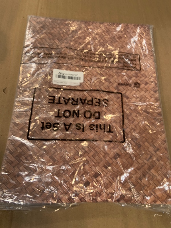 Photo 1 of Geyee 150 Pcs Rattan Paper Place Mats Farmhouse Disposable Wicker Printed Paper Place Mats for Dinner Plates Woven Pattern Rectangle Table Mats for Dining Wedding (11.8 x 15.7 Inches)