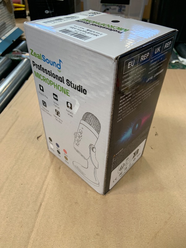 Photo 1 of ZealSound Podcast Microphone for PC, Noise Cancellation USB Mic with Gain, Volume Adjustment & Mute Button, Monitoring & Echo, for YouTube, TikTok, Podcasting, Streaming, iPhone, iPad, Android, Mac