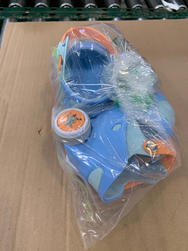 Photo 1 of Mpoutik Kids Children's Adjustable Quad Roller Skates Wheels Lock Boys Girls Roller Skate for Beginners Toddlers Baby (Dino Blue)