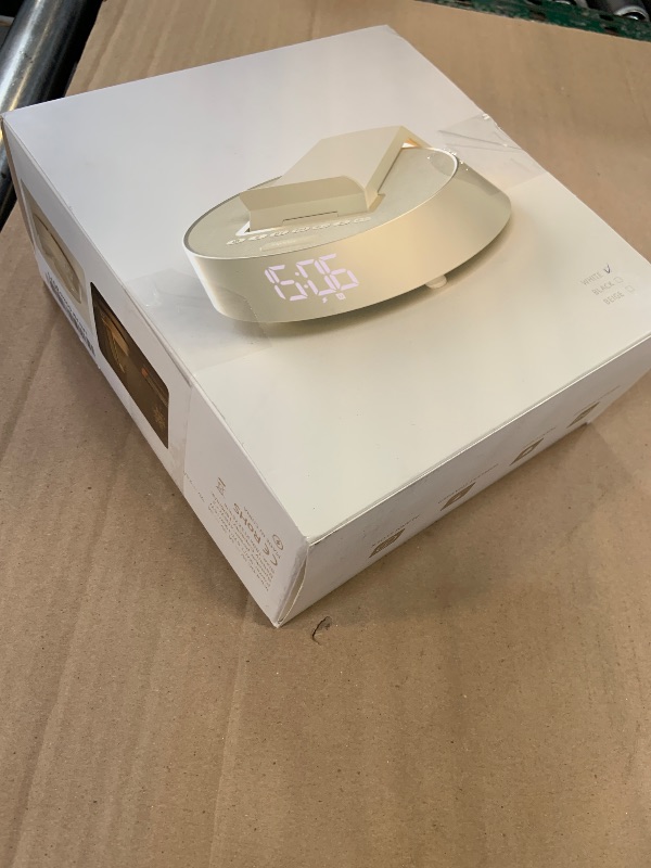 Photo 1 of Alarm Clock with Wireless Charging Station, Clock for Bedroom with Night Light Bluetooth Speaker, Wireless Charger Dock Station for iPhone 17 16 15 14 13 12 Pro Max, Apple Watch 11, AirPods 3 (White)
