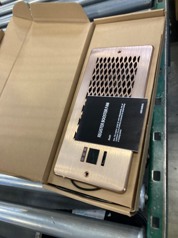 Photo 1 of KHEOED Built-in Register Booster Fan with Cover for Air Heat Vent with Fan,Fits 4"x10" Duct/Ceiling/Floor Vents, Improves AC & Heating/Cooling,Quiet 10-Speed Household/Bedroom Ventilation,smart,Bronze