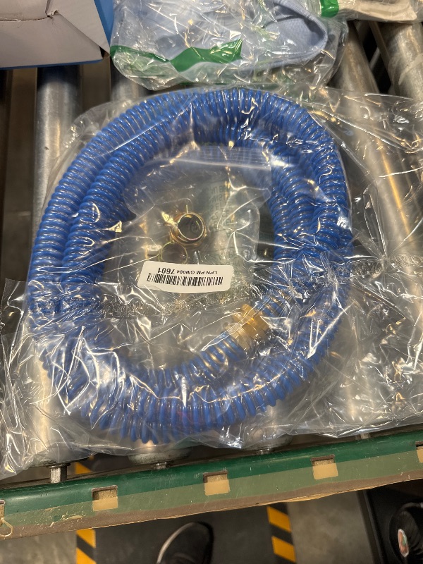 Photo 1 of Industrial Grade HVLP Flexible Whip Hose, 8 Feet Long, Metallic Fitting, Ultra-soft and high strength PU material, Operating Temperature -4 °F to 194 °F
