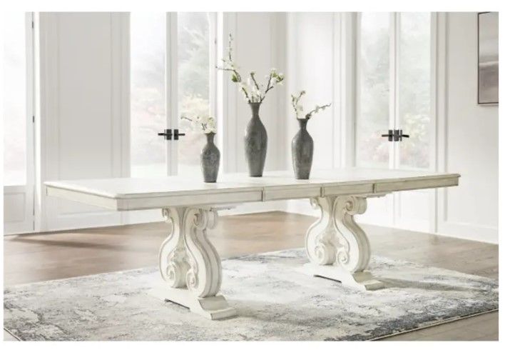 Photo 1 of Ashley Furniture Arlendyne Dining Extension Table and base ------factory sealed bring truck when u come and pick up item is large hardware may be loose in the box -------demension 76"long and 47" wide 