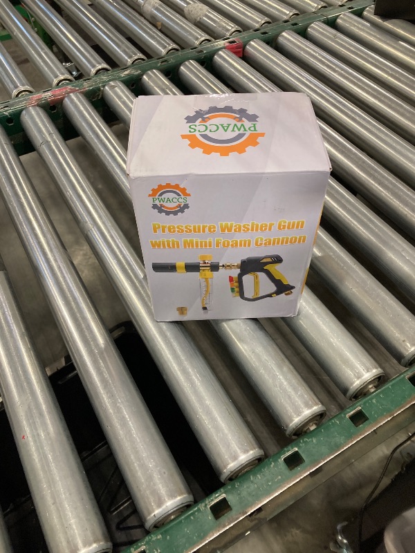 Photo 1 of PWACCS Pressure Washer Gun with Foam Cannon, Mini No-Dilution Foam Cannon Pro Power Wash, Soap Cannon with 4 Nozzle Tips for Car Wash