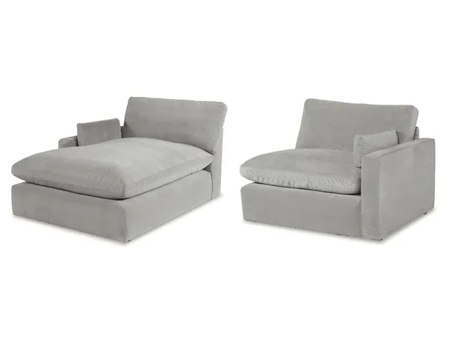 Photo 1 of Sophie Gray Velvet Modular 2pc LAF Chaise Sectional ----FACTORY SEALED BRAND NEW ---PLEASE BRING TRUCK UPON PICKUP ITEMS ARE XL 
