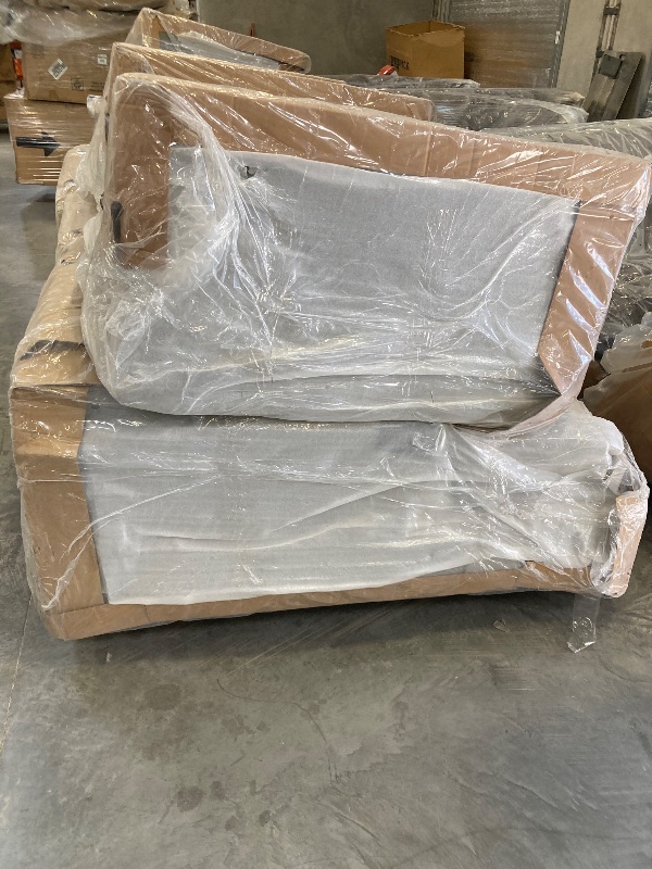Photo 1 of Sophie Gray Velvet Modular 2pc LAF Chaise Sectional ----FACTORY SEALED BRAND NEW ---PLEASE BRING TRUCK UPON PICKUP ITEMS ARE XL 
