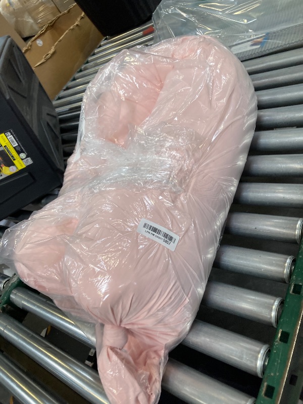Photo 1 of MOON PARK Pregnancy Pillow - Incredibly Smooth and Soft Cooling Cover I Shaped Full Body Maternity Pillow with Removable Cover - Support for Side, Back, Legs, Belly, HIPS - Pink