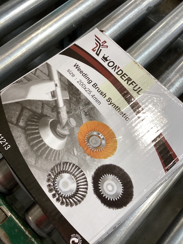 Photo 1 of 8 Inch Steel Wire Weed Eater Blades, Universal Weed Eater Attachments, Brush Cutter Trimmer Blade with Universal Adapter Kits, Unbreakable Wired Weed Eater Head Replacement for Removing Moss Weed Rust