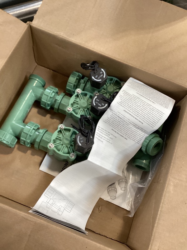 Photo 1 of Orbit 57257 4-Valve Preassembled Sprinkler Manifold – Easy Install, Smart Controller Compatible, Works with PVC & Poly Pipe, Includes 4 in-Line Valves