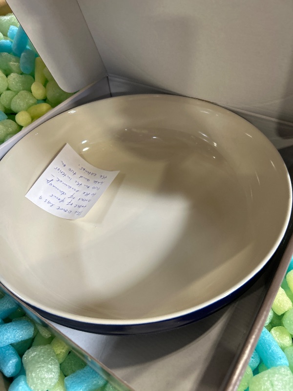 Photo 1 of STAUB Ceramic 11.5-inch Shallow Serving Bowl - Dark Blue