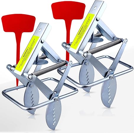 Photo 1 of Mole Trap Scissor 2 Pack, Upgraded Mole Traps for Lawns that Kill Best, Galvanized Steel Mole Killer, Step Setup
